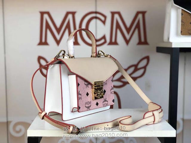 MCM女包 原單 6246拼色 原單新品 Patricia色塊單肩包 經典Visetos圖案 MCM手提女包 手拎包 MCM斜挎包  mdmc1442